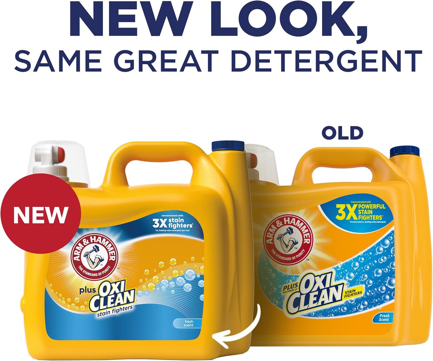 Arm & Hammer Plus OxiClean Fresh Scent, 128 Loads Liquid Laundry Detergent, 166.5 Fl oz