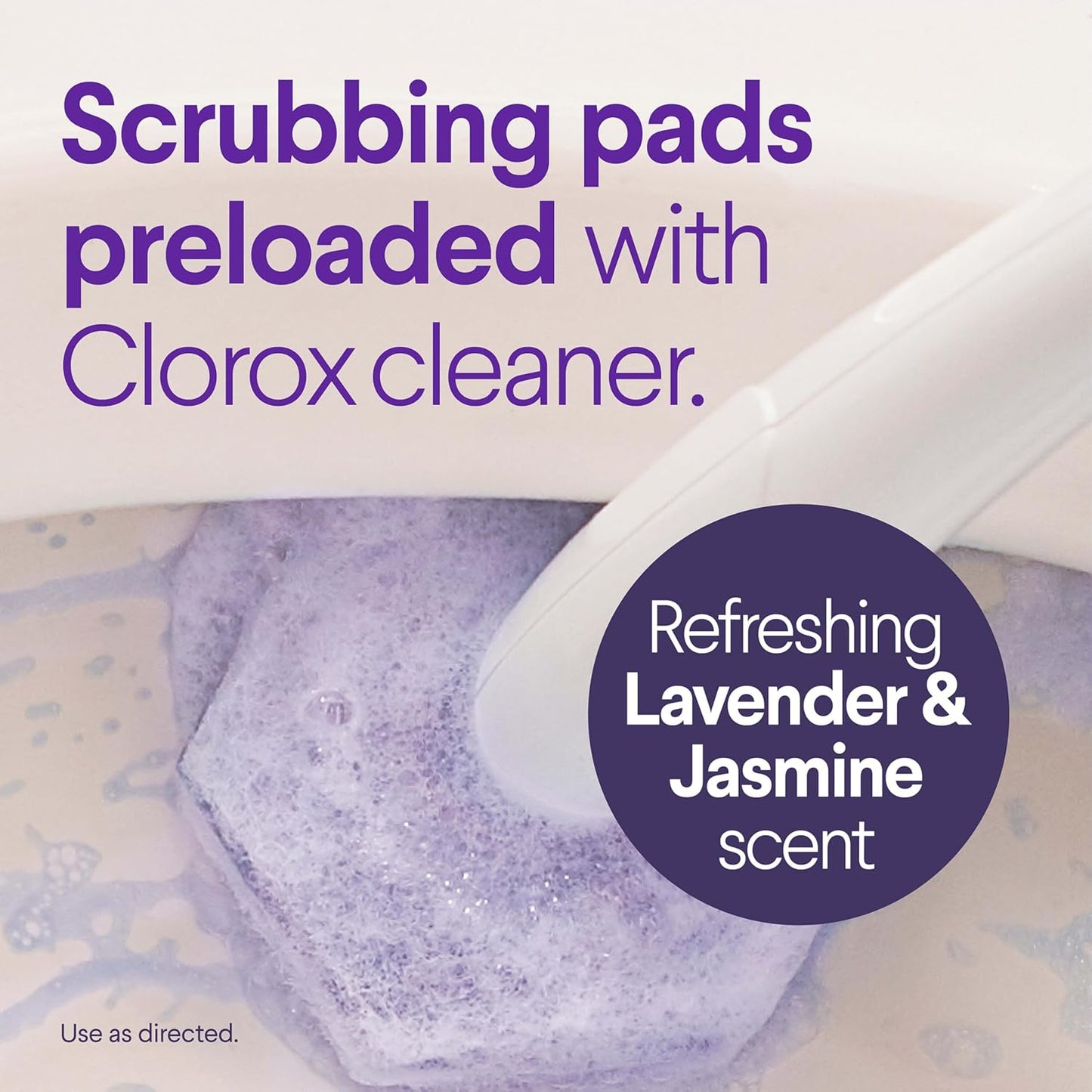 CLOROX Scentiva ToiletWand Refills, Lavender and Jasmine, Dorm Room Essentials, 10 Count