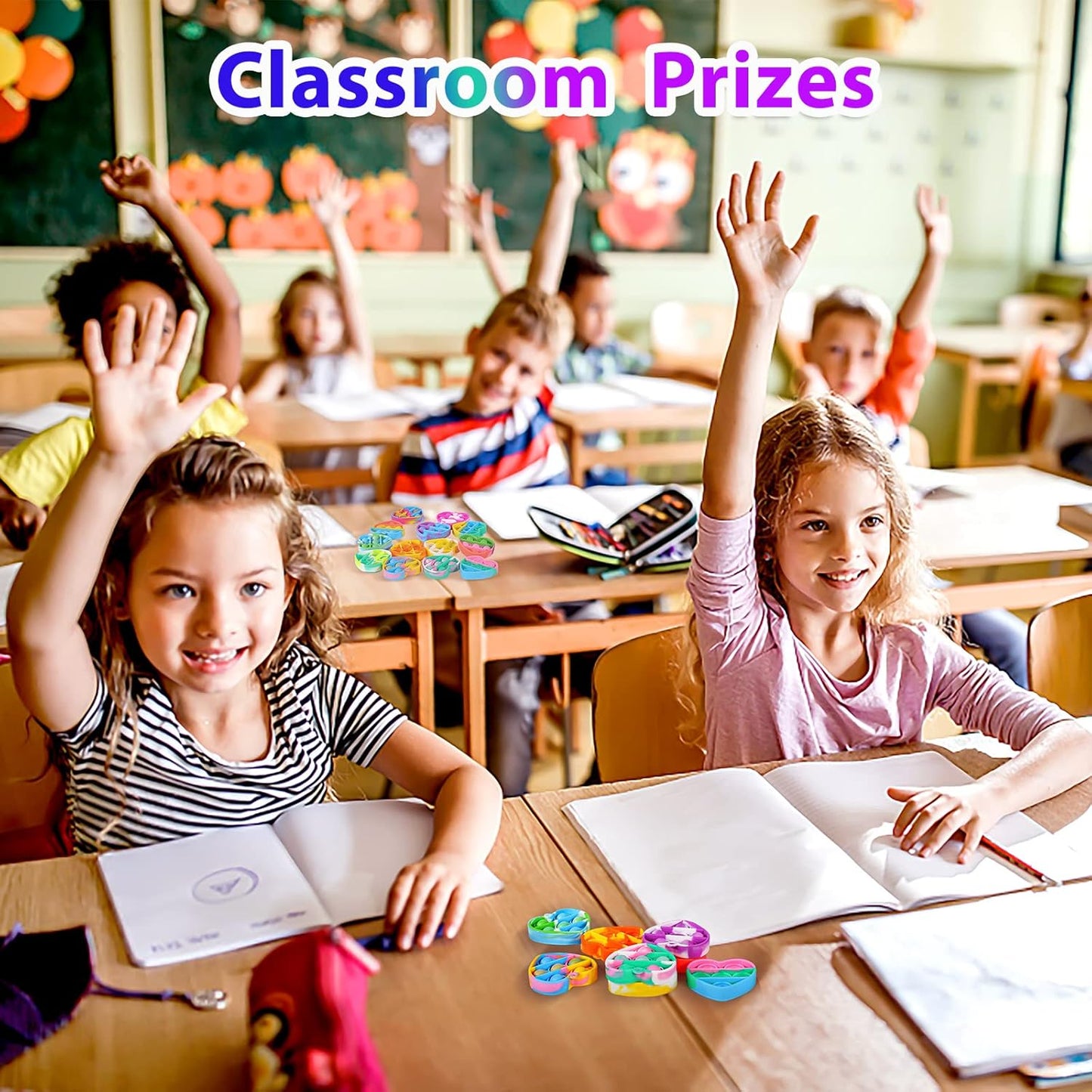 Pop Fidget Toys Bulk Its Valentines Day Gifts for Kids Classroom 30 Pack Valentine Party Favors for Kids Mini Pop Heart Keychain It Fidgets for Classroom Prizes Exchange Birthday Goodie Bag Stuffers