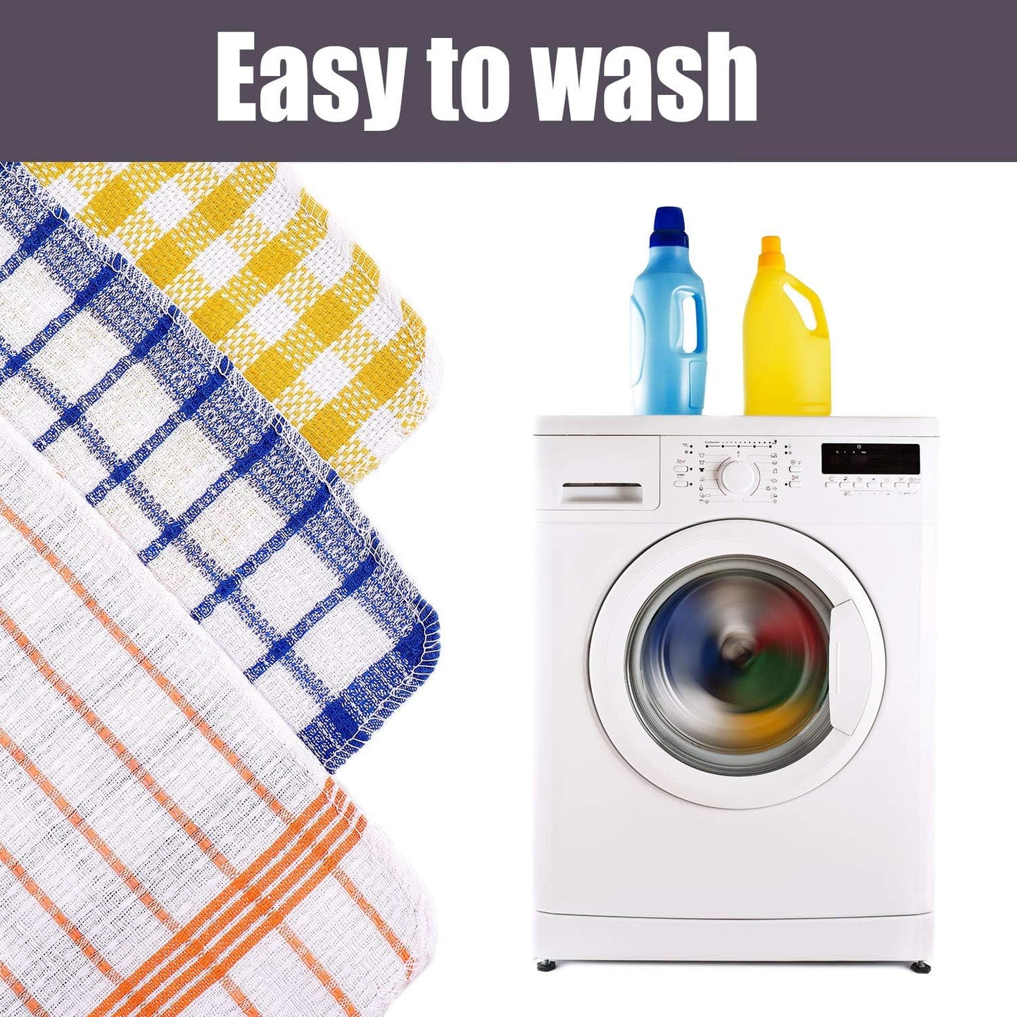 12pcs Kitchen Dish Cloths, Soft Absorbent Dishwashing Towel, Household Cleaning Tools, Reusable & Durable, 35cm/13in