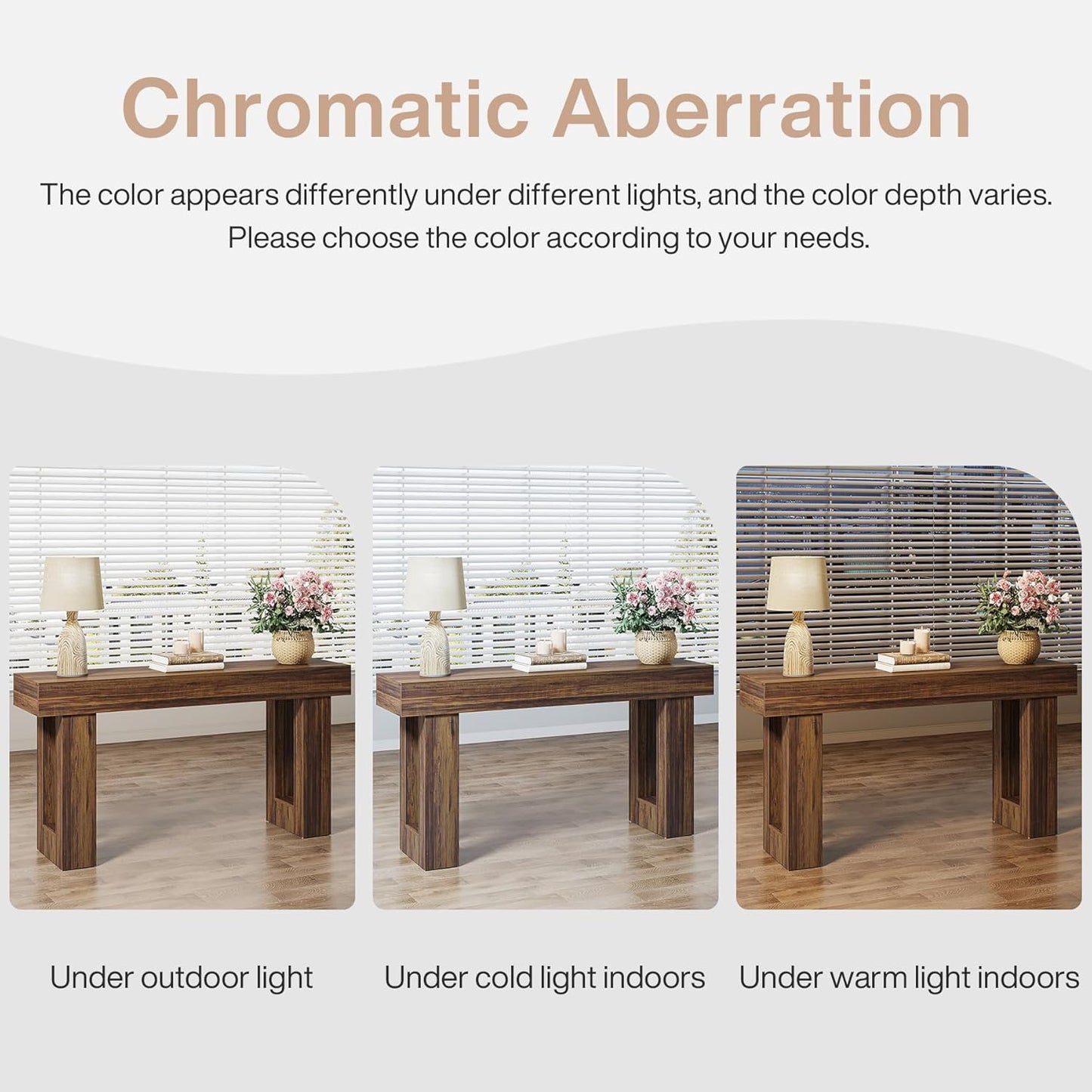 Tribesigns 63-Inch Long Console Table, Wooden Rectangular Sofa Table Behind The Couch, Farmhouse Entryway Table for Entrance, Hallway, Living Room (Rustic Brown)