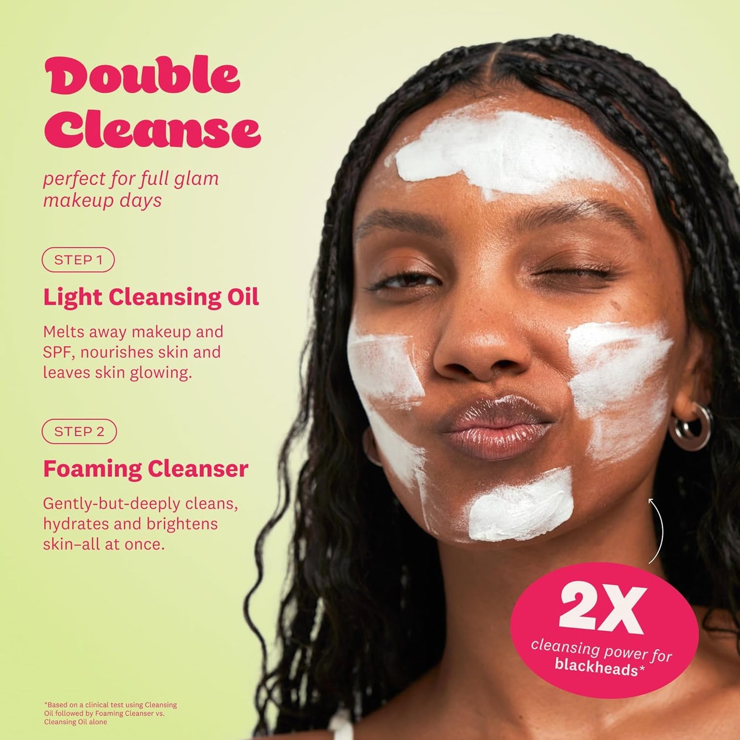 The Face Shop Rice Water Bright Double Cleansing Duo Set with Ceramide, Korean Skin Care, Gentle Face Wash & Pore Control Cleansing Oil, Hydrating, Moisturizing, Vegan Facial Cleanser, Makeup Remover