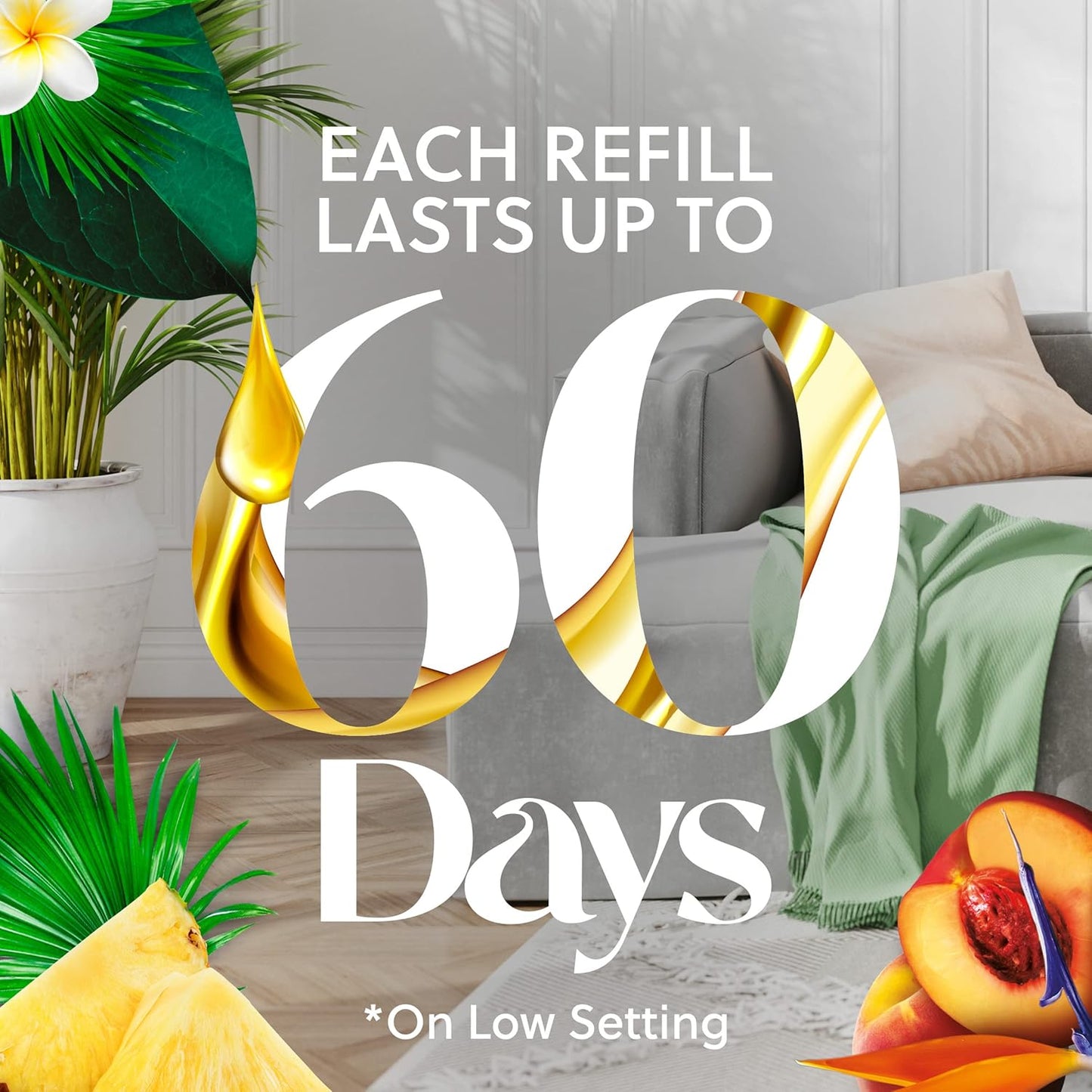 Air Wick Plug in Scented Oil Refill, 10ct, Hawaii, Air Freshener, Eco Friendly, Essential Oils