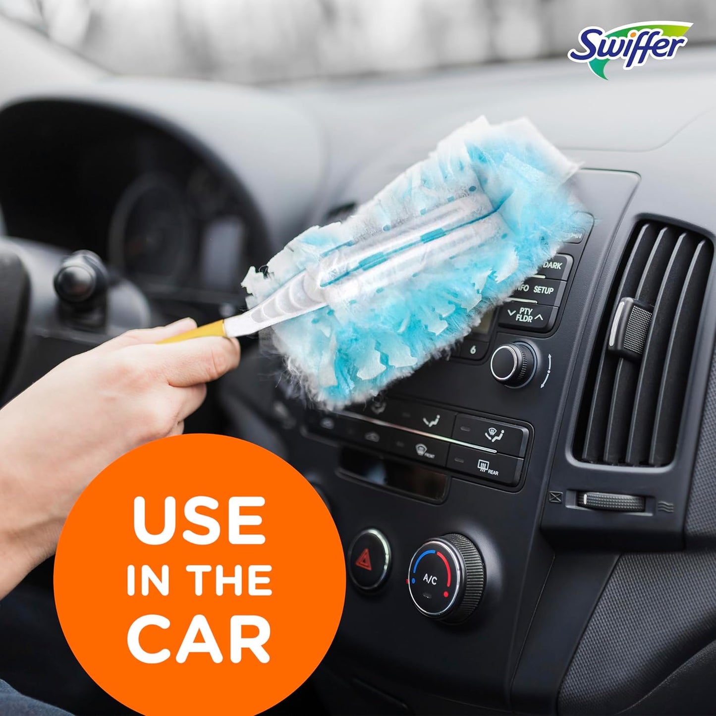 Swiffer Dusters Refill for Cleaning, Made by SWIFFER, Feather & Microfiber Duster Disposable Alternative, for Dusting Furniture, Blinds, Ceiling Fans, Walls, Helps Remove Allergens, Unscented, 18ct