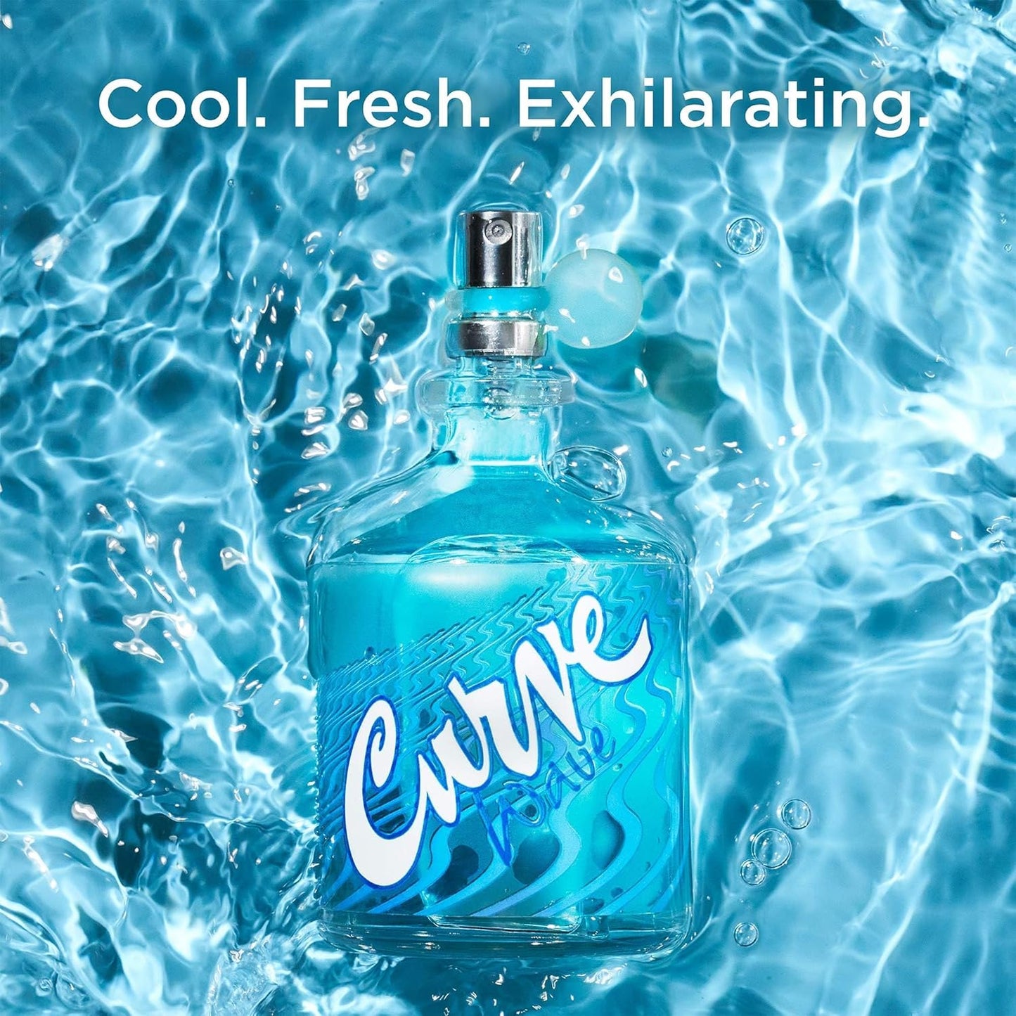 Curve Men's Cologne Fragrance Spray, Casual Cool Day or Night Scent, Curve Wave, 4.2 fl oz - Cart Shape