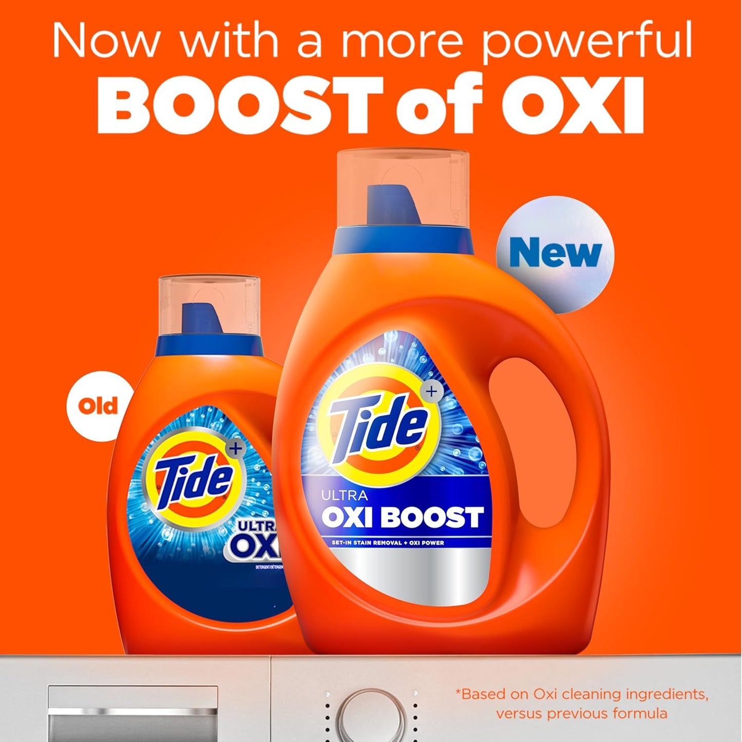 Tide Ultra Oxi Boost Liquid Laundry Detergent, 132 fl oz, 94 Loads, Advanced Stain Remover, Laundry Detergent Liquid with Extra Oxi Power (Packaging May Vary)
