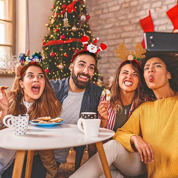 Christmas Headbands and Costume Headwear, Xmas Santa Christmas Accessories Decorations Party Favors for Women