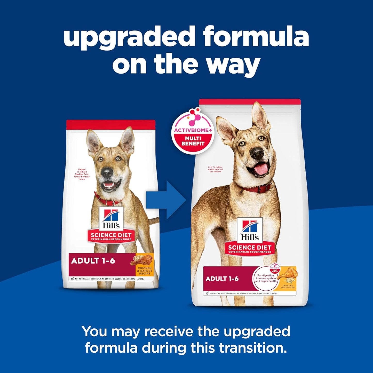 Hill's Science Diet Adult 1-6, Adult 1-6 Premium Nutrition, Dry Dog Food, Chicken & Barley, 5 lb Bag - Cart Shape