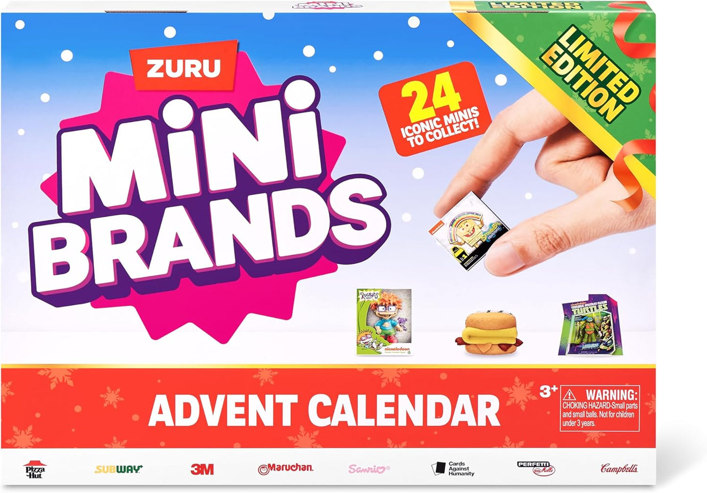 Mini Brands Advent Calendar 2024 by ZURU Mini Brands Limited Edition Advent Calendar, Includes Mini Brands, Mini Toys & Foodie Mini Brands, Mystery Collectibles Toys Comes with 24 Minis