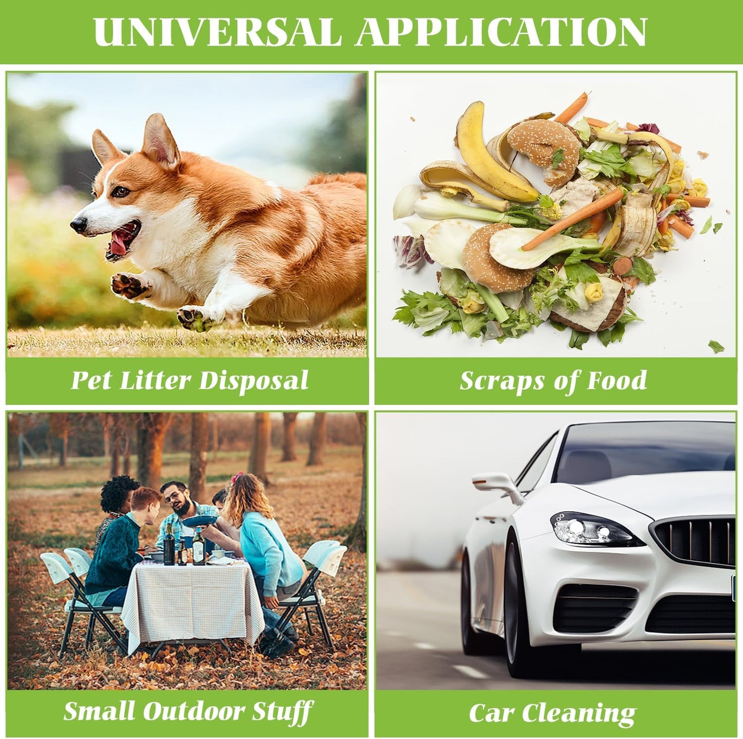 4 Gallon 330 Counts Strong Trash Bags Garbage Bags by Teivio, Bathroom Trash Can Bin Liners, Small Plastic Bags for home office kitchen (Clear)