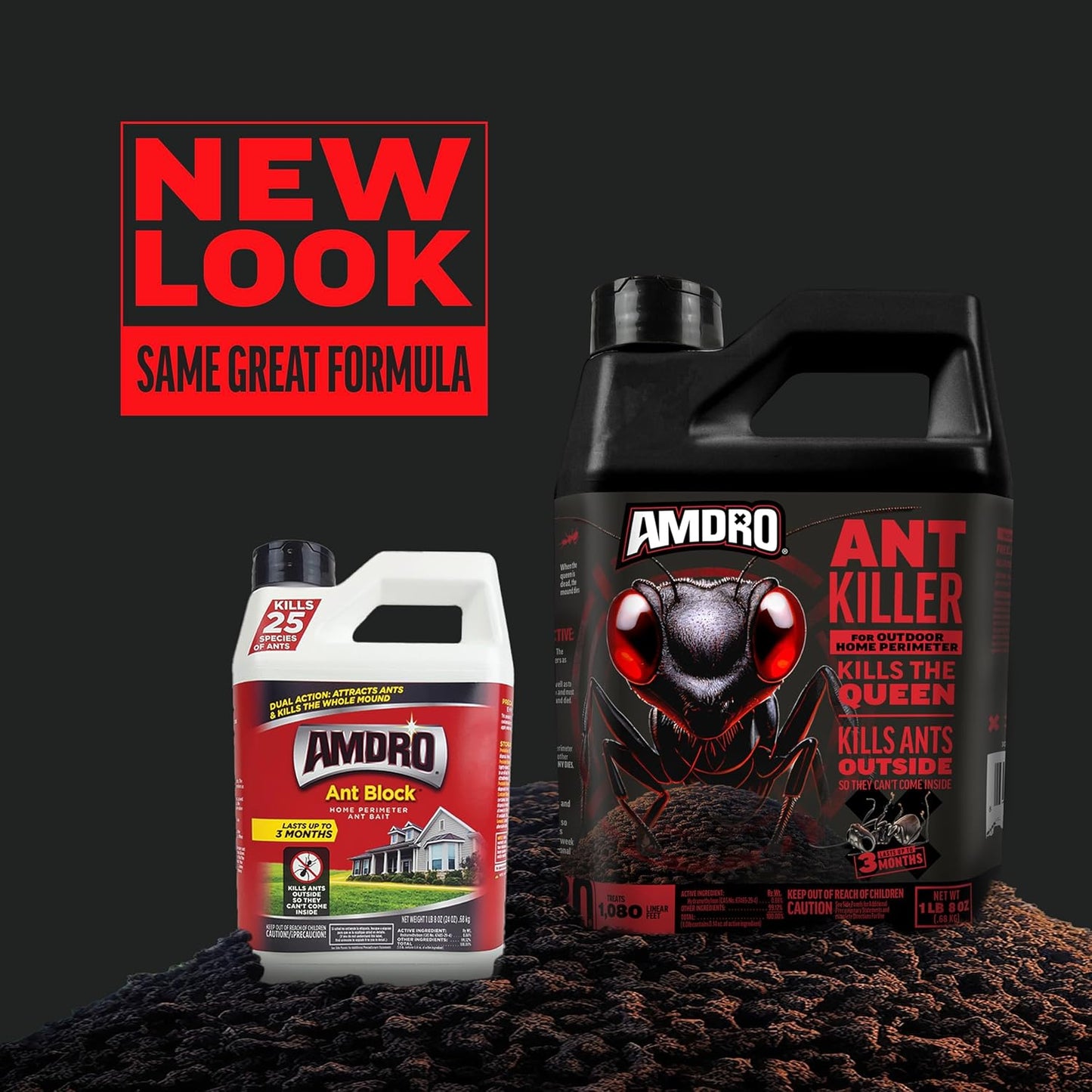 Amdro 100550427 Ant Killer for Outdoor Home Perimeter 24 oz, Black Label