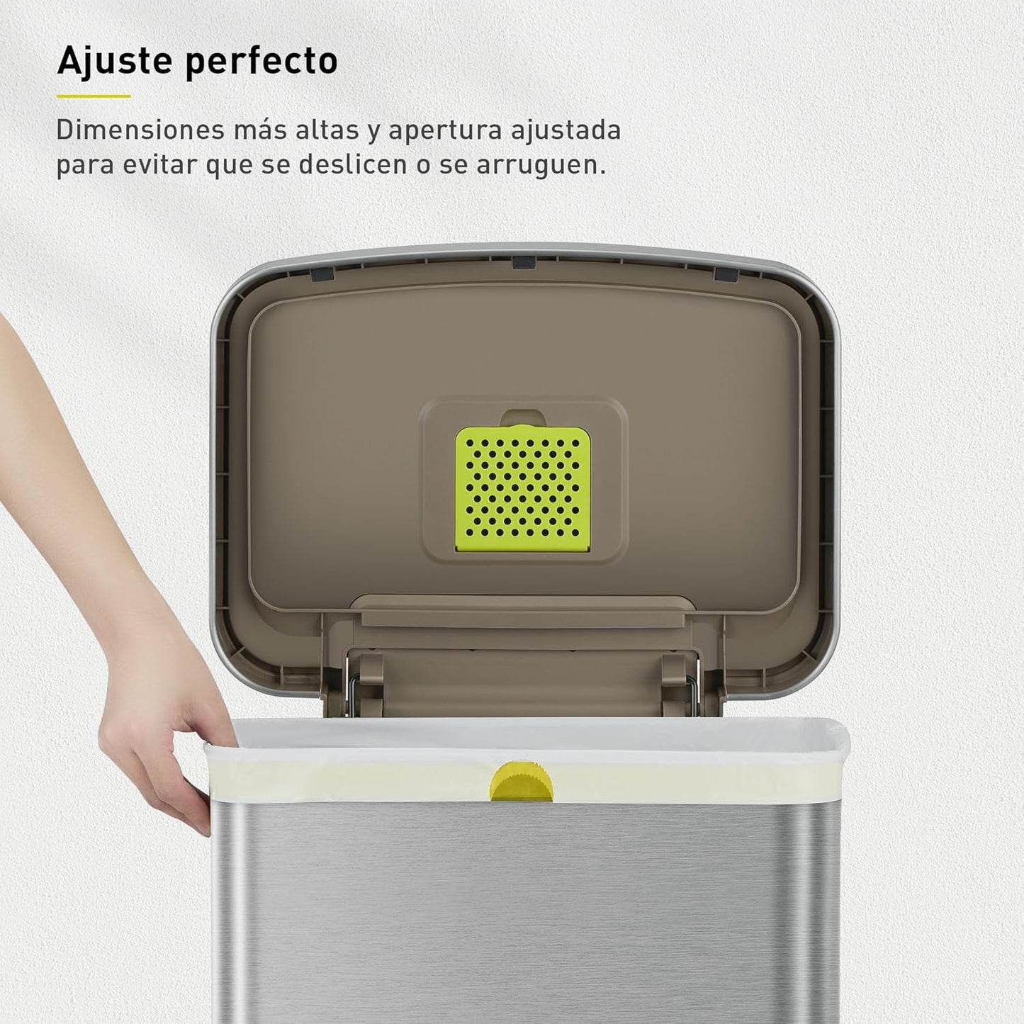 EKO 21 Gallon / 50-90 Liter, 60 Count Drawstring Trash Bags, Extra-Strong Unscented Garbage Bags, Easy-Dispense Roll for Kitchen & Household Use, Code G, White