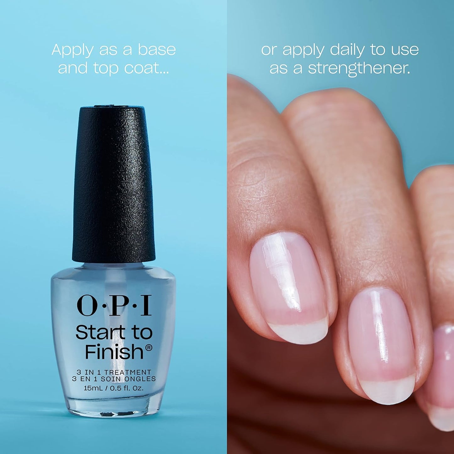 OPI Nail Lacquer Base Coat | Clear, Chip-Resistant, Protects & Prevents Discoloration - Cart Shape