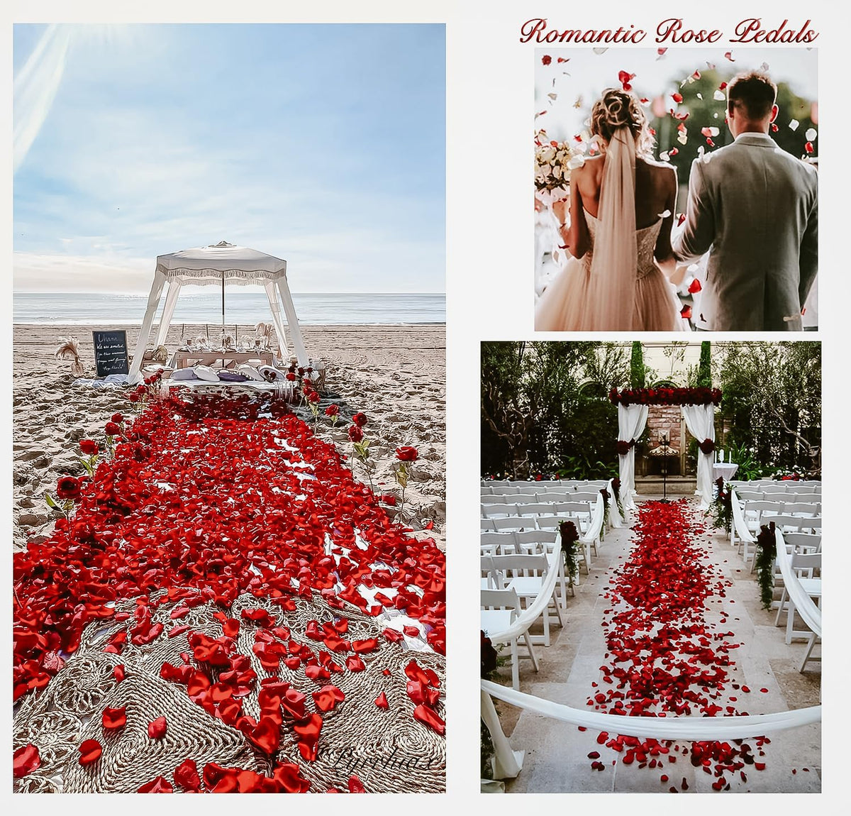 1000Pieces Rose Petals, Artificial Flower Petals Fake Rose Petals for Romantic Night,Wedding,Proposal Anniversary Flower Decorations (Big Red Dot Black)
