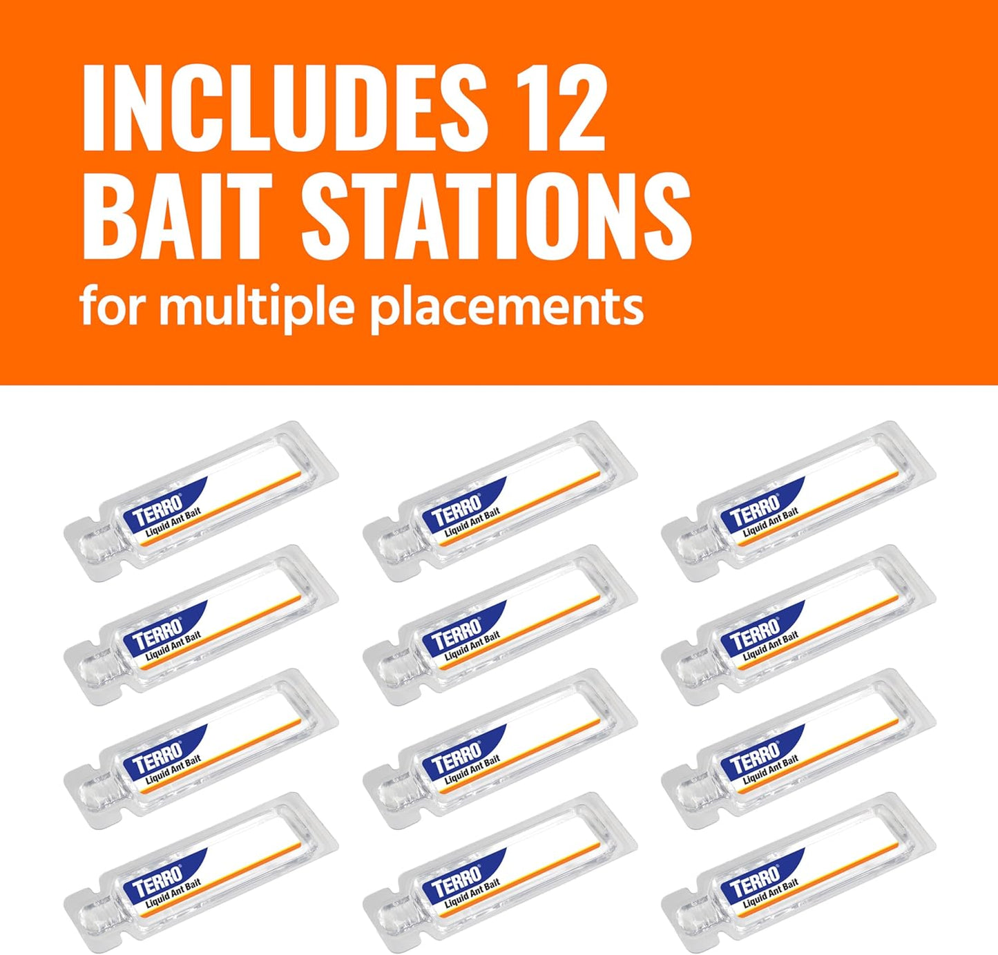 TERRO Ant Killer Bait Stations T300B - Liquid Bait to Eliminate Ants - 12 Count Stations for Effective Indoor Ant Control