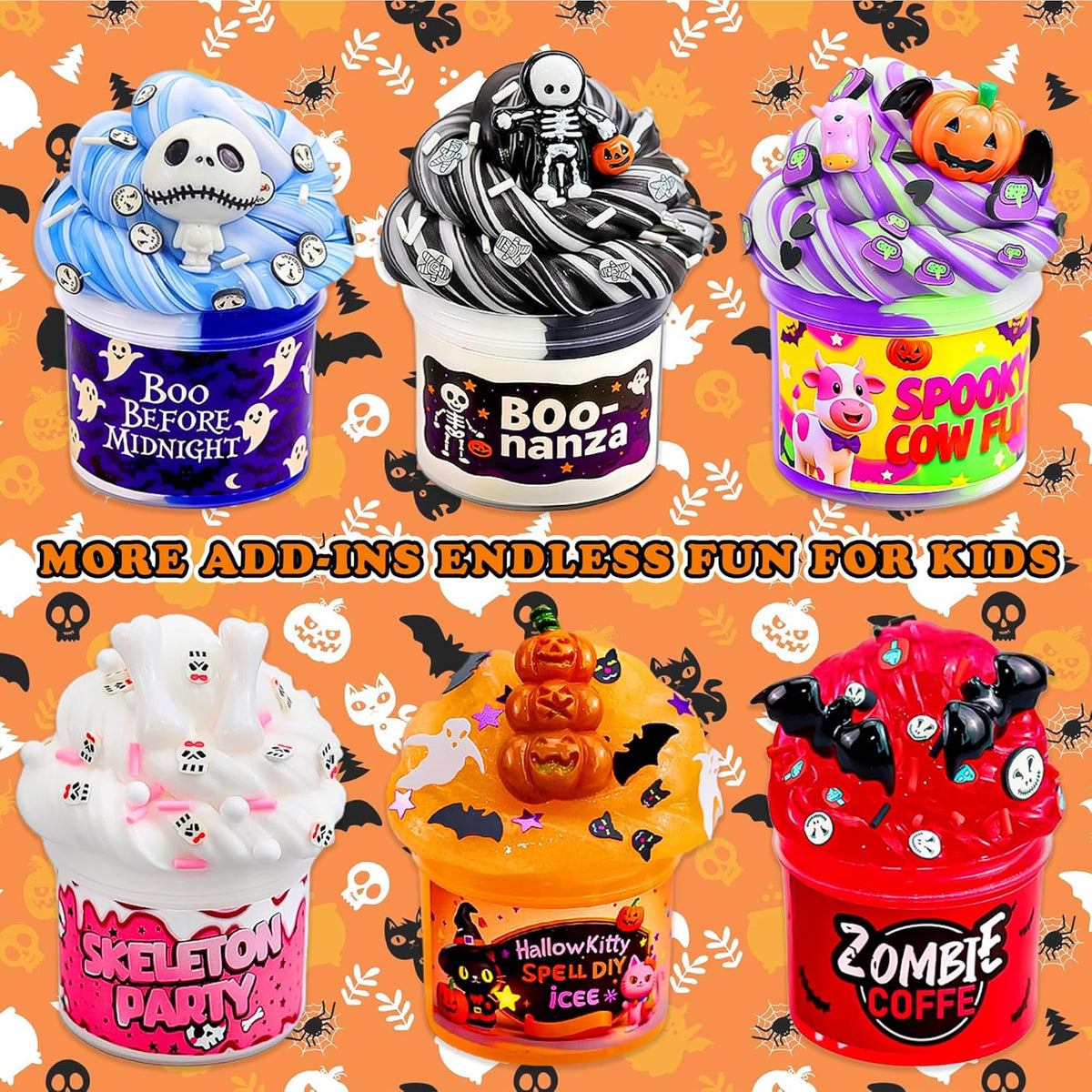 Slime Advent Calendar 2025, 24 Days of Spooky Countdown Calendar, Halloween and Christmas Gift for Kids Teens Girls and Boys