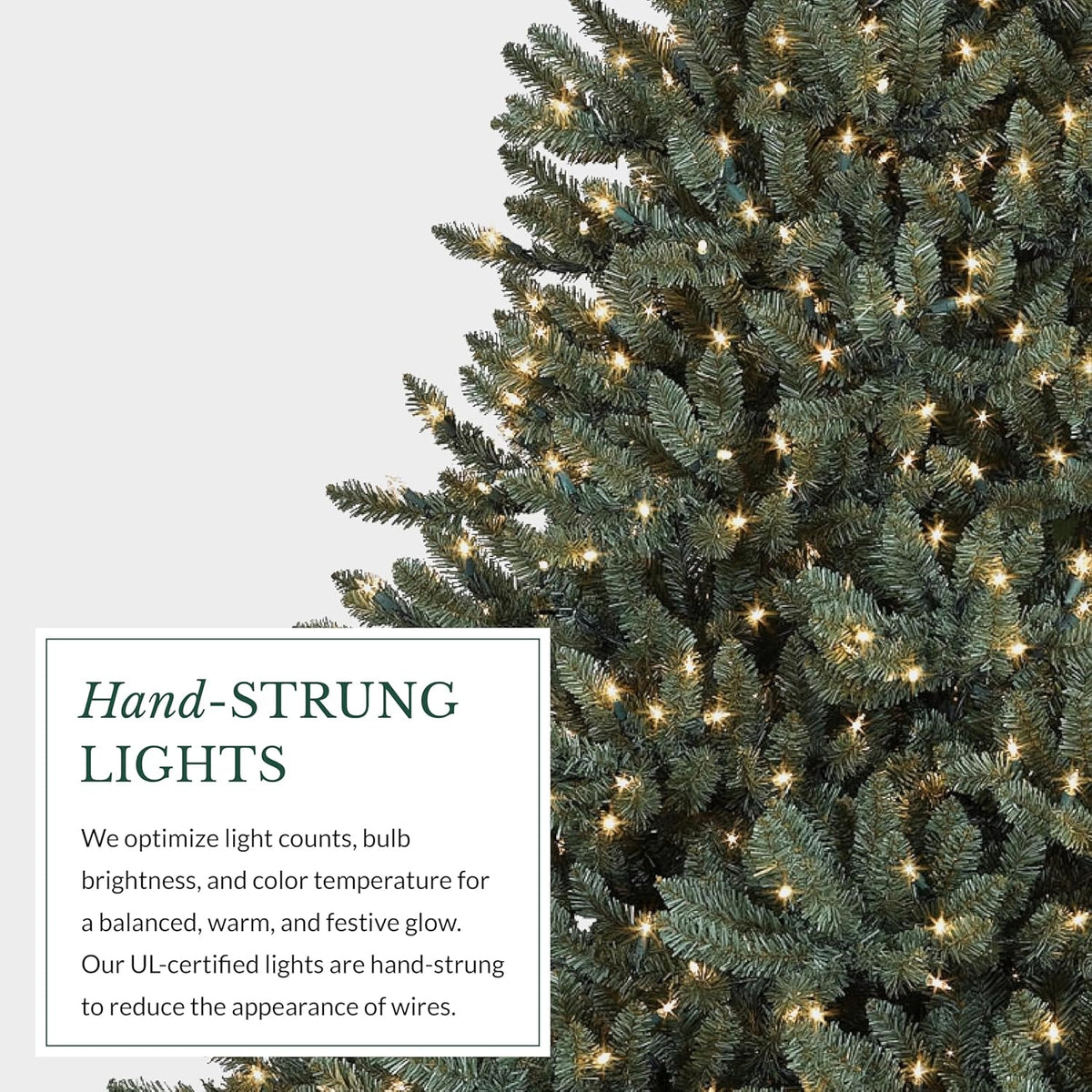 Balsam Hill 4.5ft Pre-Lit Classic Blue Spruce - Artificial Christmas Tree with 300 Clear Incandescent Lights, Easy Plug Technology, Premium Stand & Storage Bag for Indoor Holiday Decorating