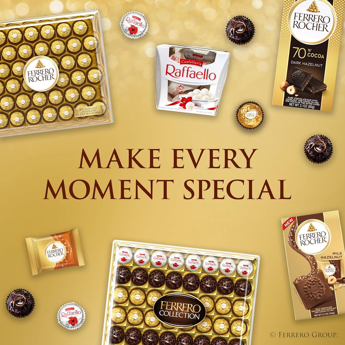 Ferrero Rocher Fine Hazelnut Chocolates, Valentine’s Day Heart Gift Box, 16 Piece Premium Chocolate for Gifting, 7 oz