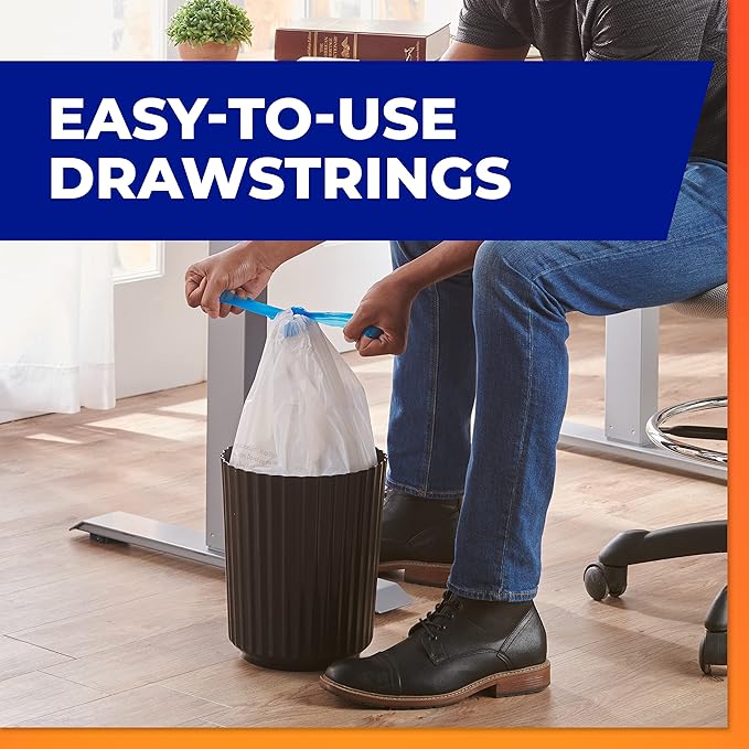 Hefty Small Trash Bags, Ocean Water Scent, 4 Gallon, 52 Count