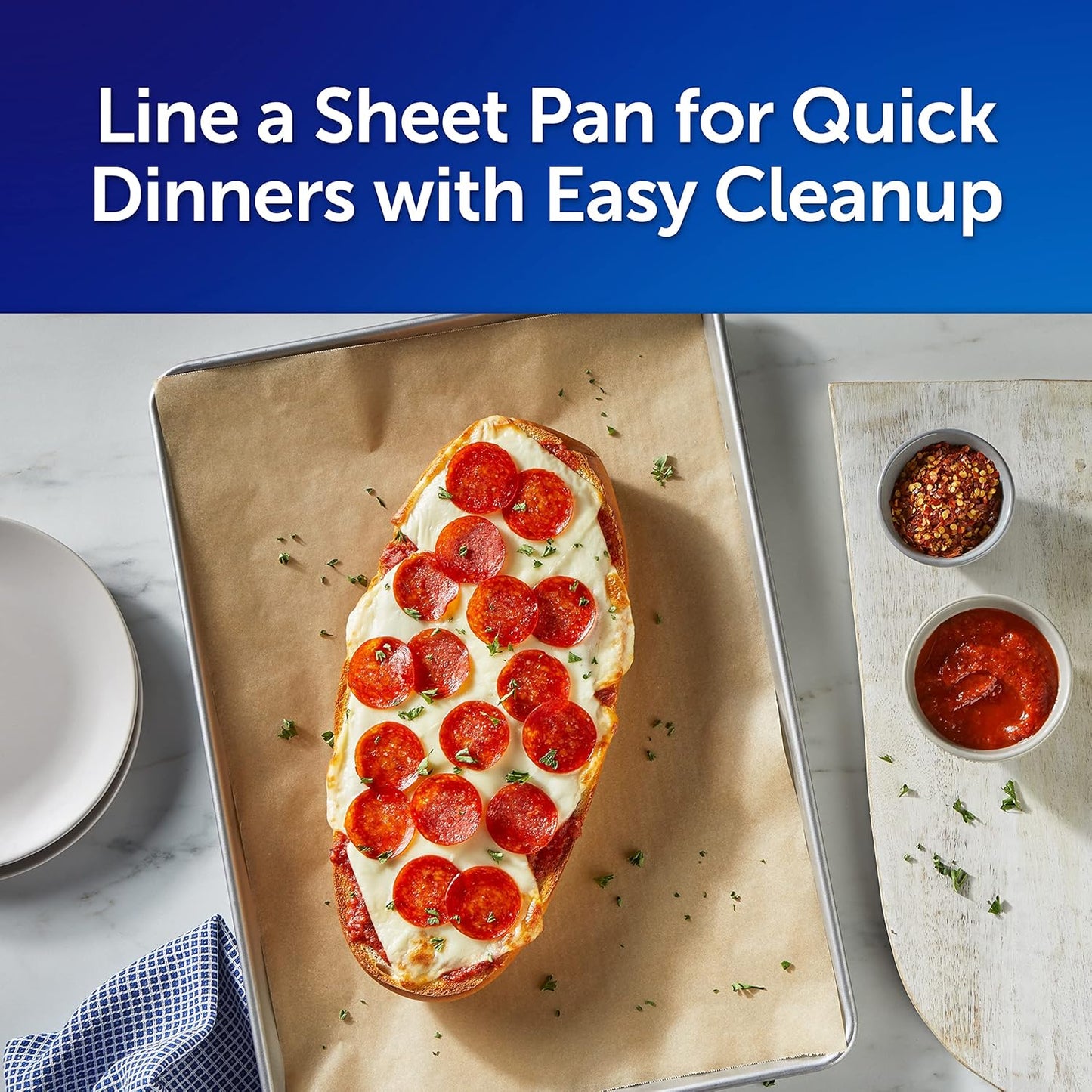 Reynolds Kitchens Unbleached Parchment Paper Roll, Non Stick Parchment Paper for Cooking and Baking, Oven Safe up to 425 Degrees, Chlorine-Free, 45 Feet x 12 Inches, 45 Total Sq. Ft.