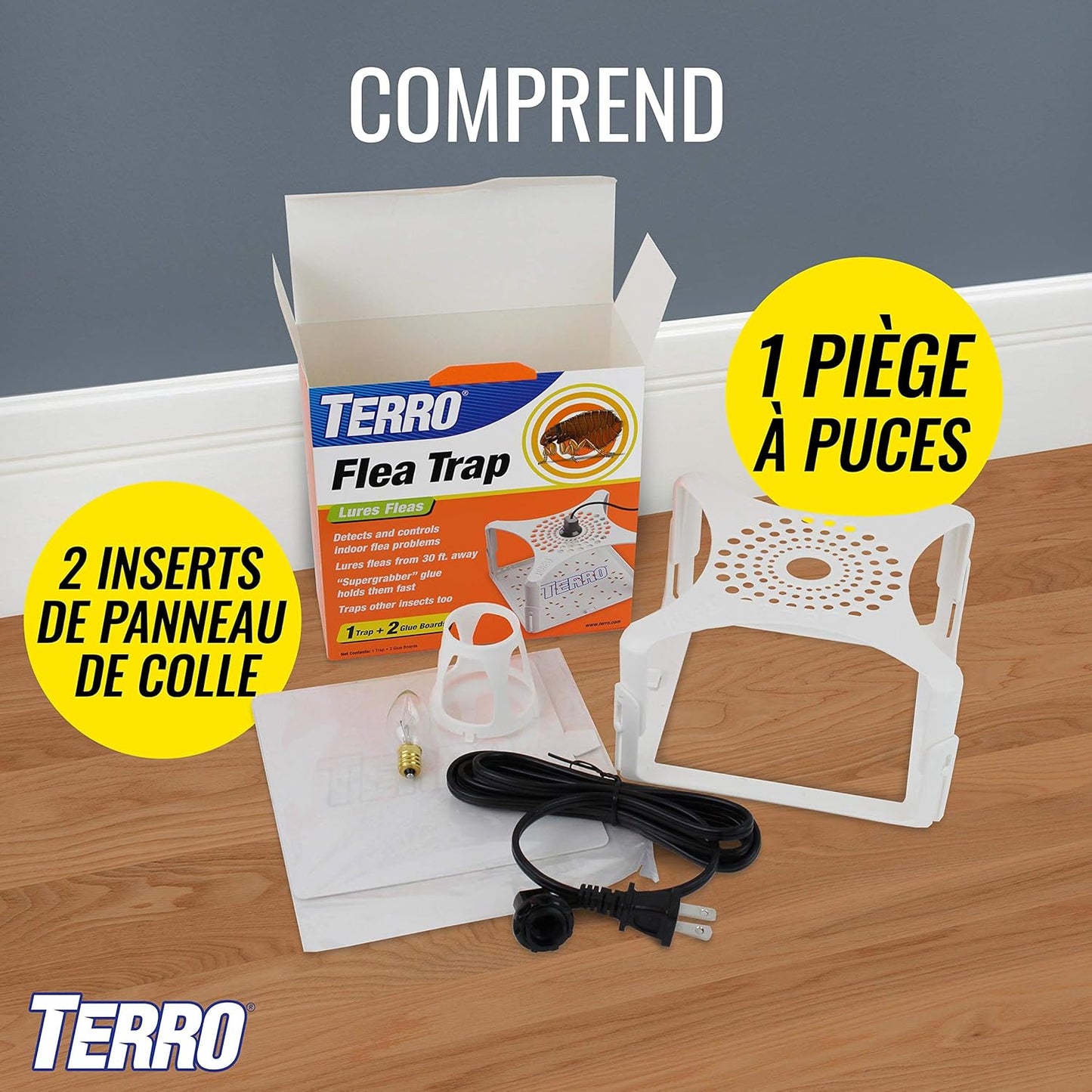 Terro T230 Indoor Electric Flea Trap and Killer - Refillable Flea Traps for Inside Your Home
