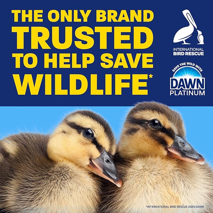 Dawn Platinum EZ-Squeeze Dish Soap Liquid, Dishwashing Liquid, Grease Removal, Upside Down Bottle, Wild Jasmine, 6x18 Fl Oz Bundle