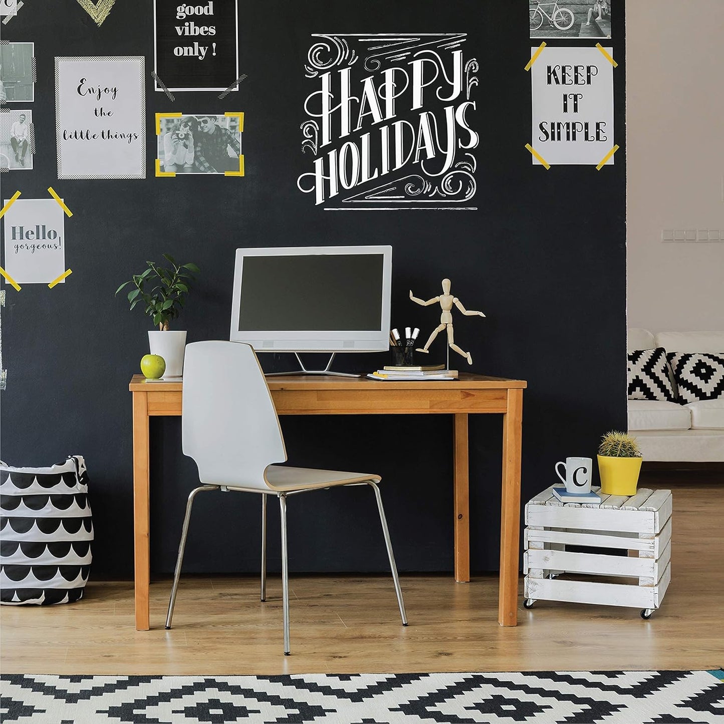 Liquid Chalk Marker Pen - White Dry Erase Marker - Chalkboard Signs, Windows, Blackboard, Glass (6 Pack) 3-6mm Reversible Tip, 3-3mm Fine Tip