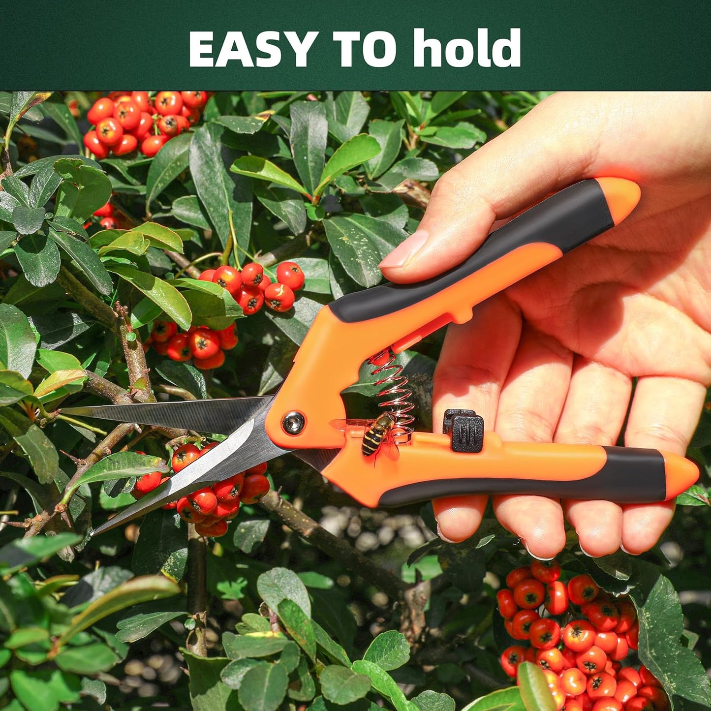 3-Pack Stainless Steel Pruning Shears, Pruning Snips and Clippers for Gardening - Cart Shape