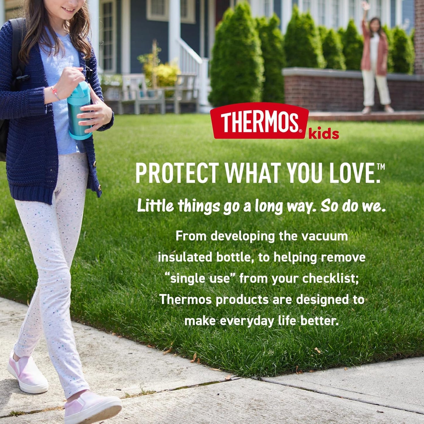 THERMOS FUNTAINER Insulated Food Jar, 10 Ounce, Kid Friendly Food Jar with Foldable Spoon, Pink