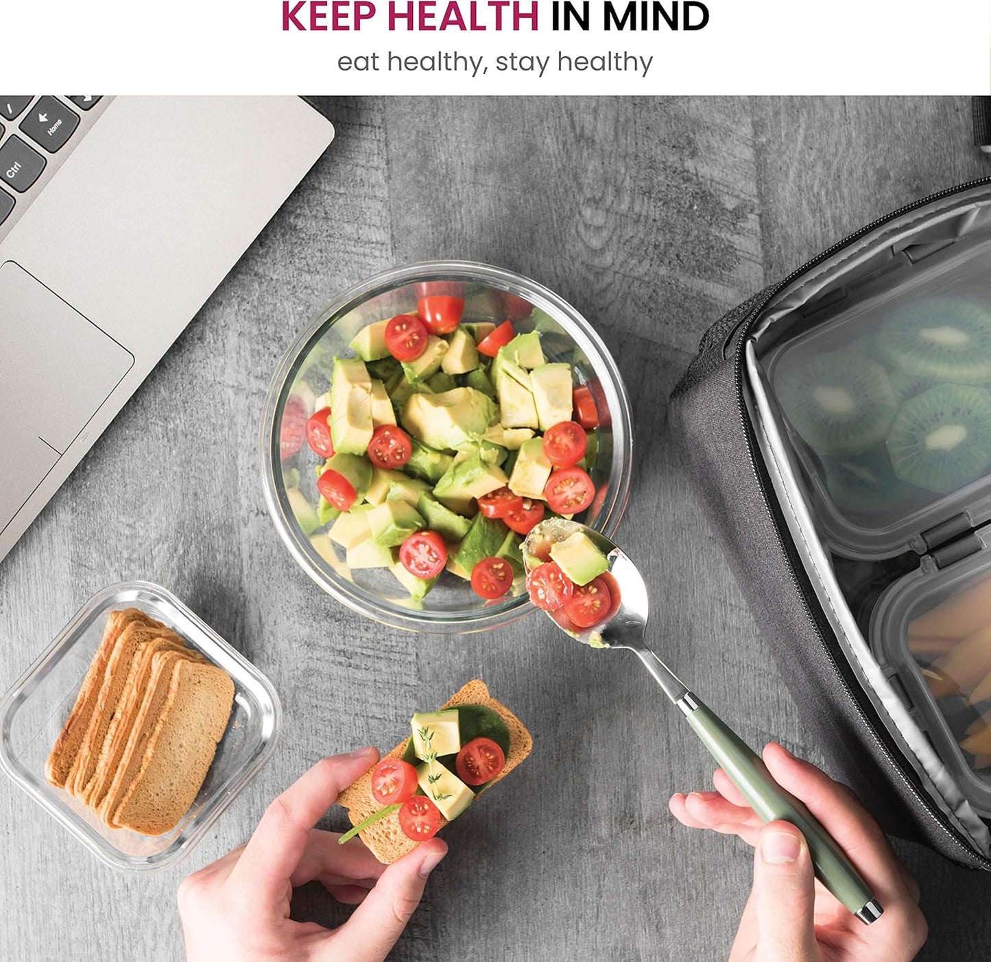 FineDine Airtight Glass Storage Containers with Hinged Locking Lid BPA Free for Meal Prep/Moving/Freezer/Oven