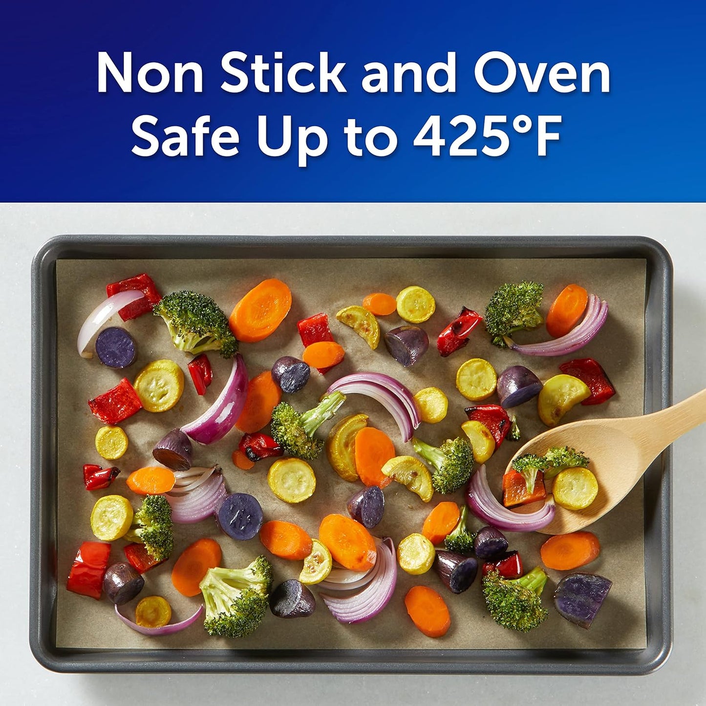 Reynolds Kitchens Unbleached Parchment Paper Roll, Non Stick Parchment Paper for Cooking and Baking, Oven Safe up to 425 Degrees, Chlorine-Free, 45 Feet x 12 Inches, 45 Total Sq. Ft.