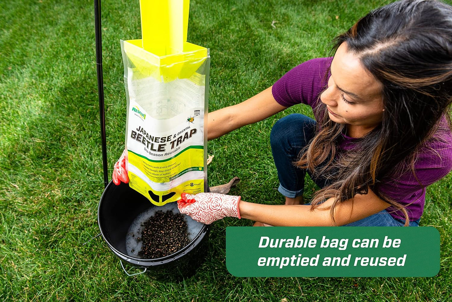 RESCUE! Japanese Beetle Trap – Reusable Bag - 2 Traps