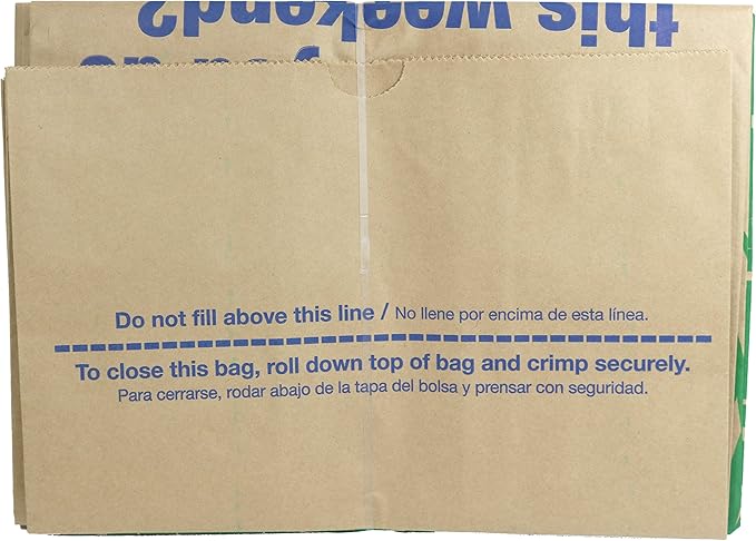 Lowe's 30 Gallon Heavy Duty Brown Paper Lawn and Refuse Bags for Home and Garden (10 Count), Large (LOWESLL)