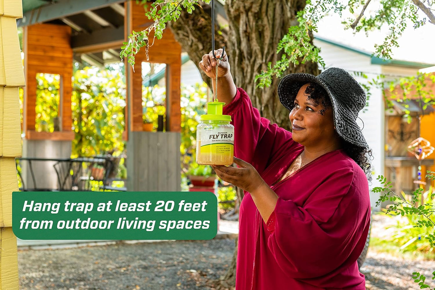 RESCUE! Outdoor Fly Trap - Reusable - 3 Traps