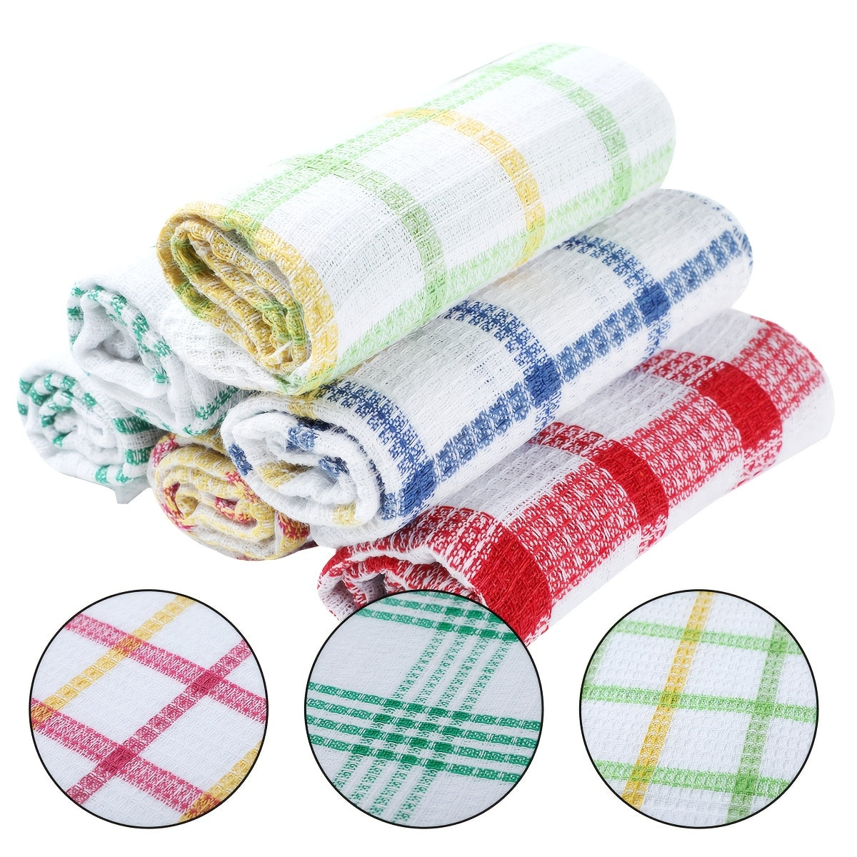 12pcs Kitchen Dish Cloths, Soft Absorbent Dishwashing Towel, Household Cleaning Tools, Reusable & Durable, 35cm/13in