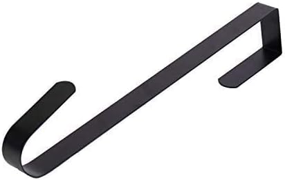 Sattiyrch 15" Wreath Hanger for Front Door,Sturdy Steel Wreath Door Hanger,Over The Door Hanger Hook (Black,1)