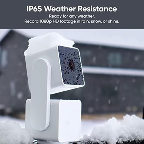 WYZE Cam Pan v3 Indoor/Outdoor IP65 1080P 360° Pan/Tilt/Zoom Wi-Fi Smart Home Security Camera with Motion Tracking for Baby & Pet, Color Night Vision, Works with Alexa & Google Assistant, White