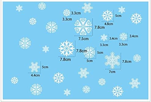 130PCS Christmas decoratives Window Stickers, Holiday Snowflake Santa Claus Reindeer Stickers