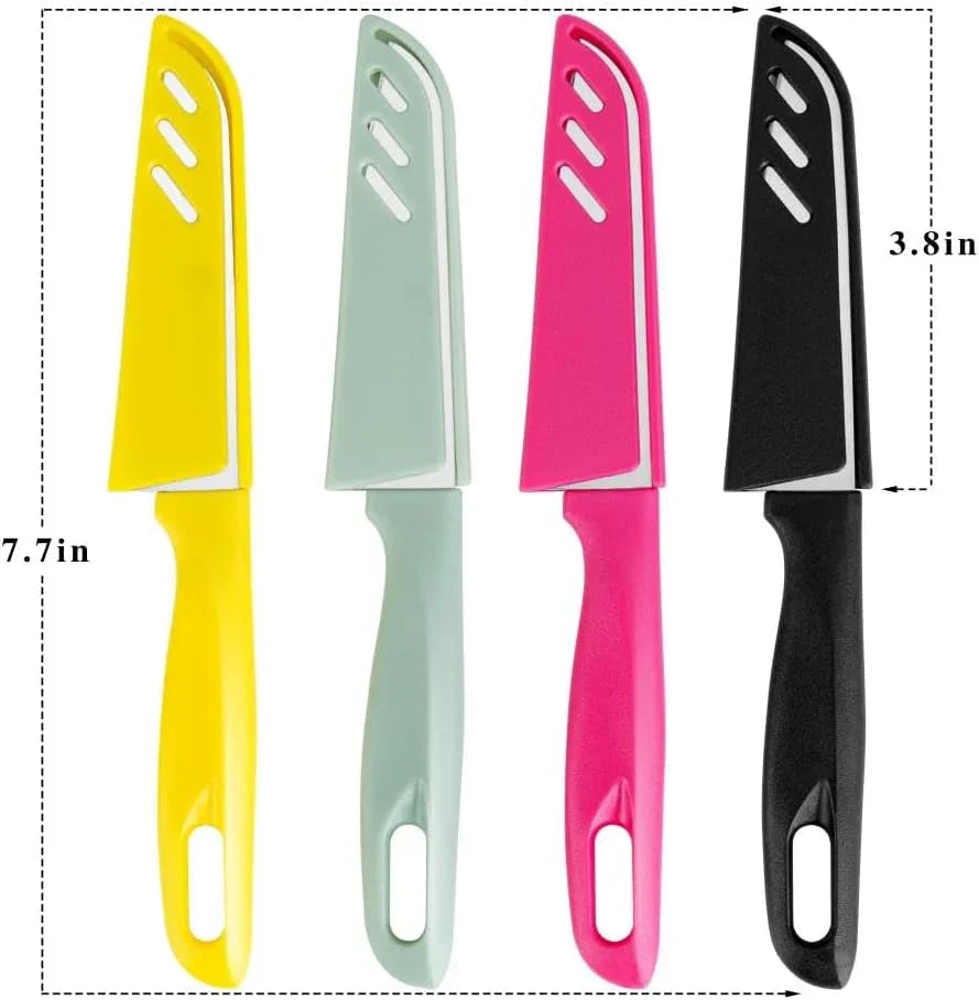 8-Piece Paring Knife Set – German Steel with Sheaths & Ergonomic Handles - Cart Shape
