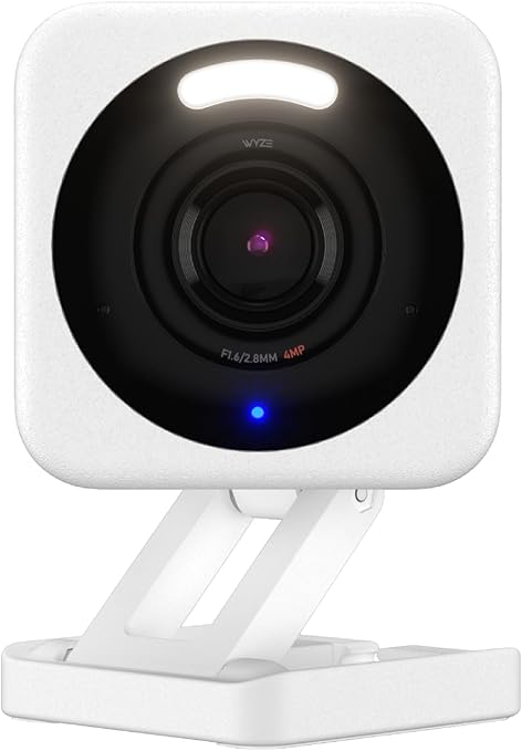 WYZE Cam v4, 2.5K QHD WiFi Indoor/Outdoor Smart Home Security Camera, Pet/Baby Monitor, Motion Activated Spotlight/Siren, Color Night Vision, 2-Way Audio, Works with Alexa & Google