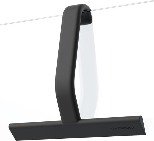 JustHang Shower Squeegee for Glass Doors, All-One-Piece Silicone with Built-in Hook Design for Easy Hanging and Cleaning, 10 Inch Black