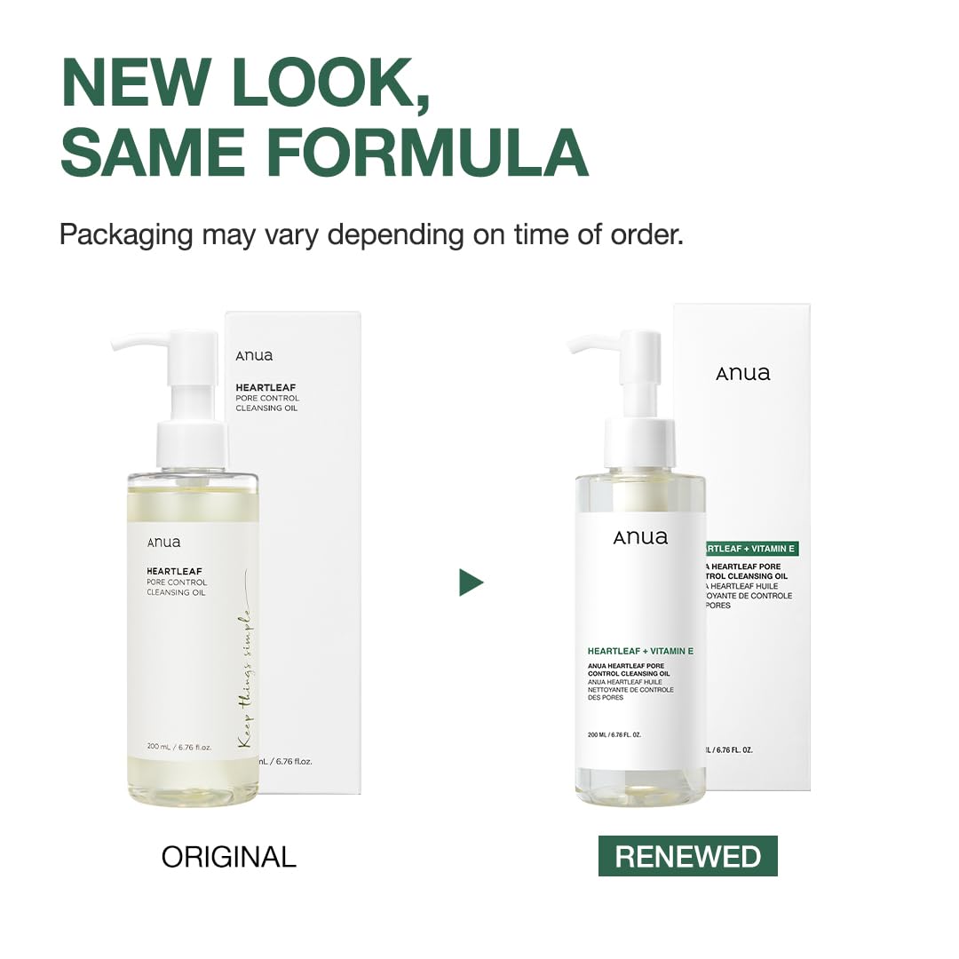 Anua Heartleaf Pore Control Cleansing Oil, Makeup Remover, Korean Skincare 6.76oz - Cart Shape