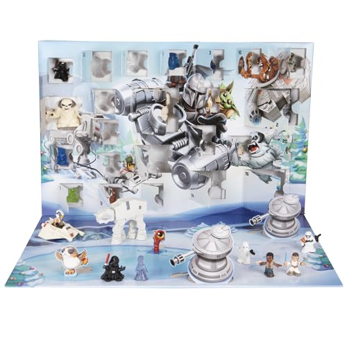 STAR WARS Advent Calendar, 24 Pieces Including Micro Figures & Vehicles, Countdown Calendar, Surprise Toys for Boys & Girls Ages 4+ ( Exclusive)