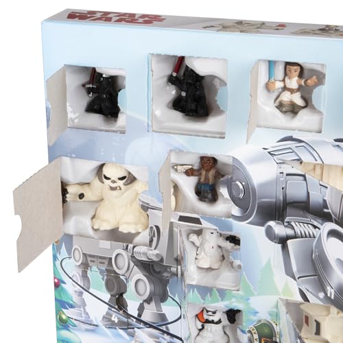 STAR WARS Advent Calendar, 24 Pieces Including Micro Figures & Vehicles, Countdown Calendar, Surprise Toys for Boys & Girls Ages 4+ ( Exclusive)