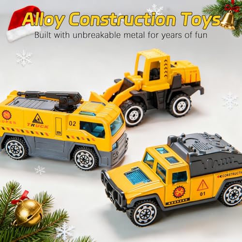 Advent Calendar 2026 for Kids, 24 Days Christmas Countdown Calendar with Alloys Truck Construction Christmas Gift for Kids Boys Girls Children