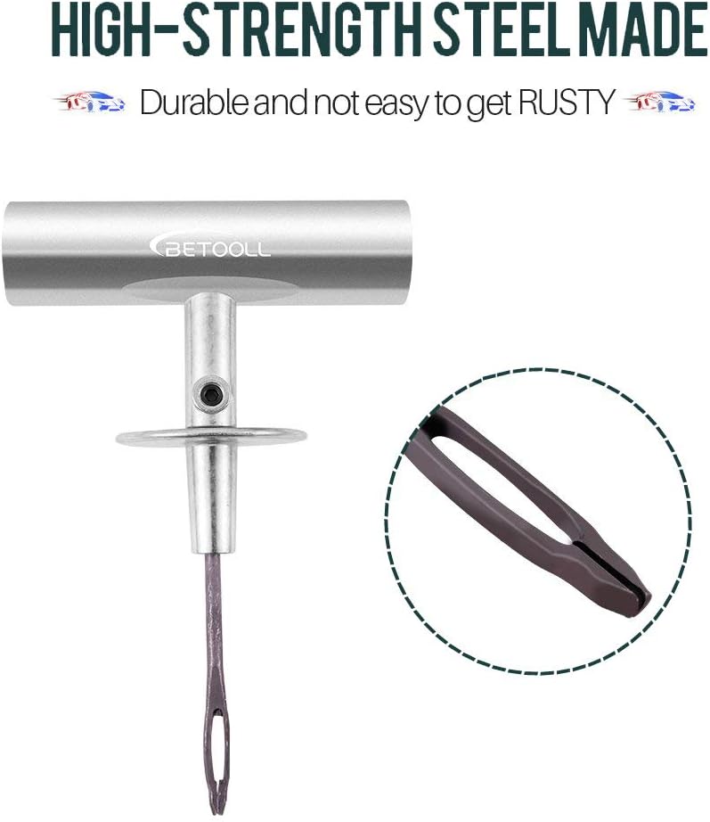 Tire Repair Kit, 24 Pcs Professional Heavy Duty Universal Emergency Flat Tire Repair Kit to Fix Punctures, for car Motorcycle, Truck, Golf Cart, ATV, Tractor, ARB, RV, SUV, Trailer etc.