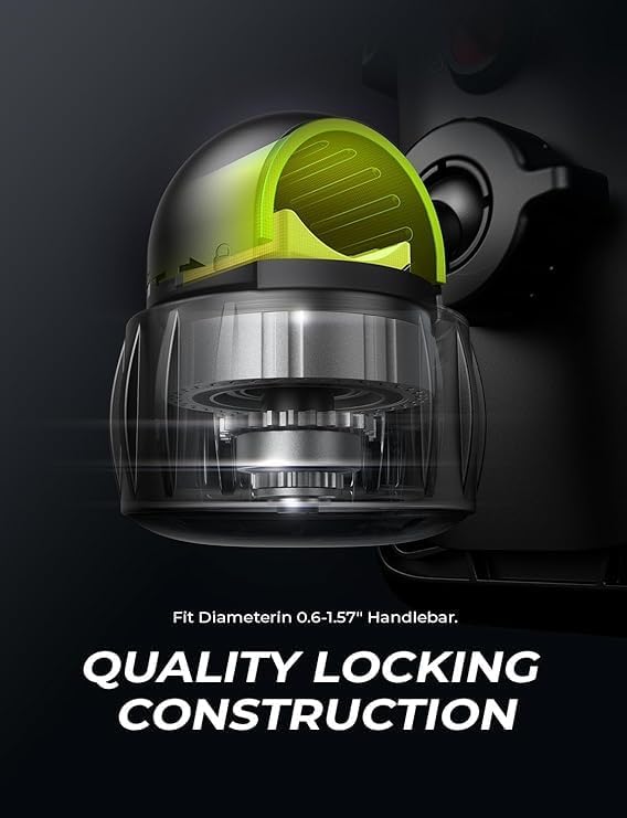 LISEN Bike Phone Holder, Super Easy Install Ultra Stable Motorcycle Phone Mount, Bicycle Handlebar Holder Mount for Adults Kids, Bike Bicycle Ebike Gear Accessories, for iPhone Samsung Google Pixel