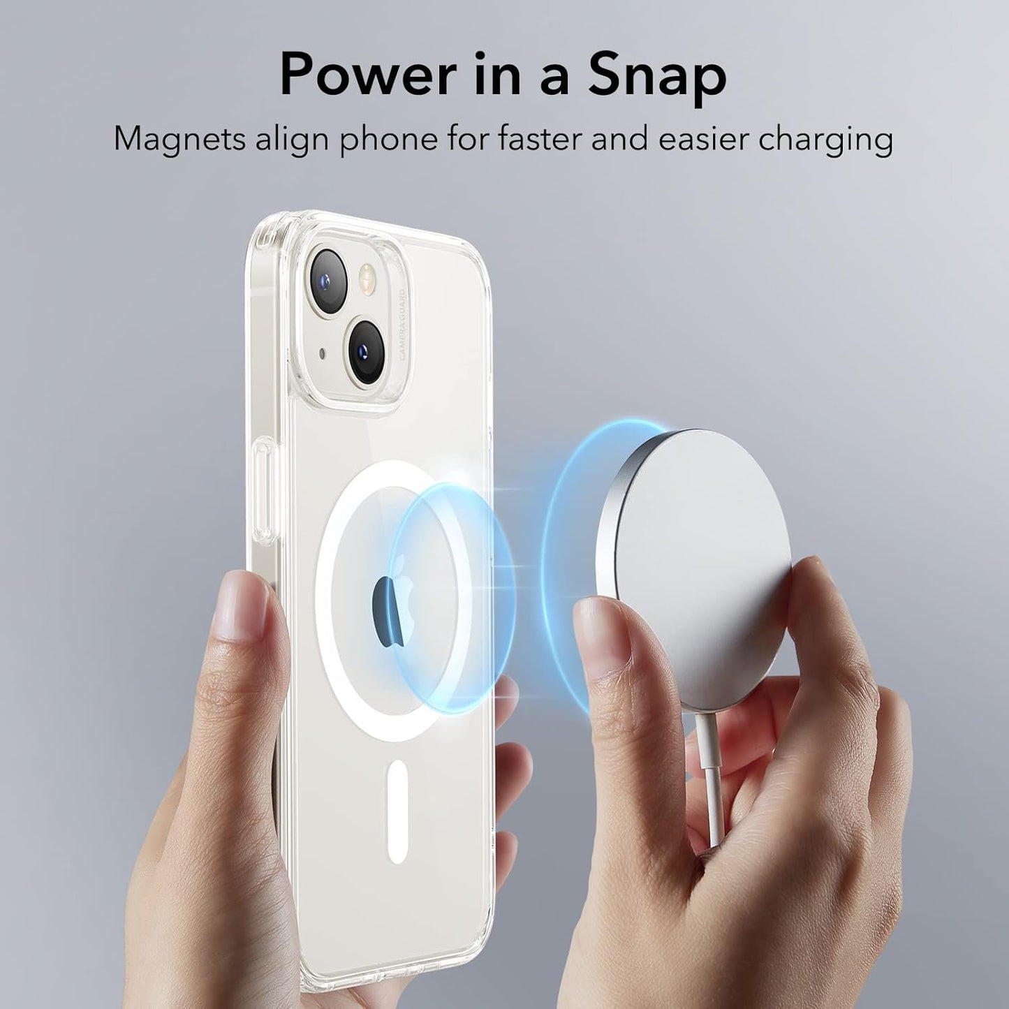 ESR Case for iPhone 14/iPhone 13, Compatible with MagSafe, Classic Hybrid Magnetic Mobile Phone Case iPhone 14/13 Case, Military Standard, Drop Protection, Scratch-Resistant Back, Clear