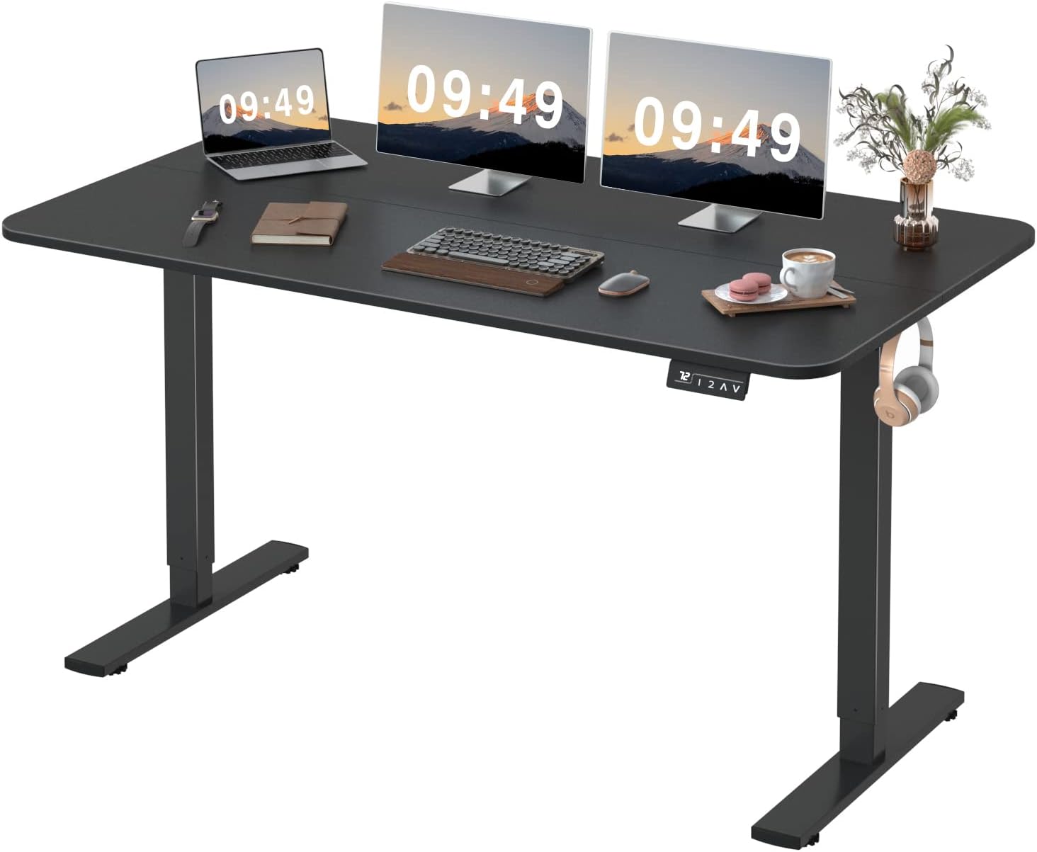 Furmax 55 x 24 Inches Electric Height Adjustable Standing Desk Large S ...