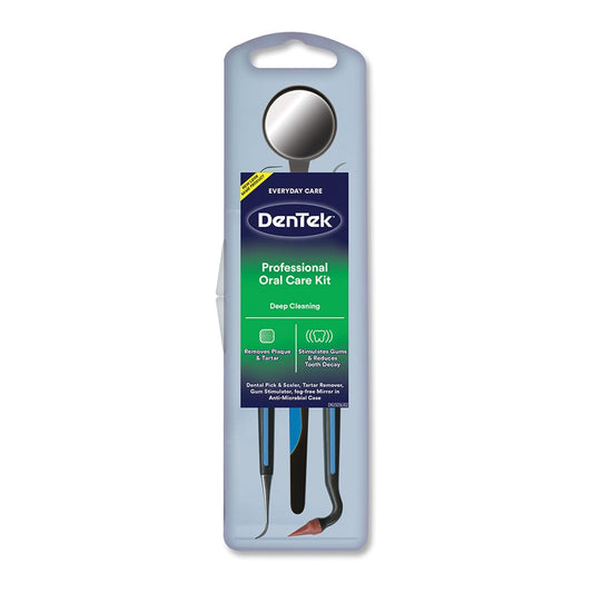DenTek Professional Oral Care Kit, Complete Set of Dental Tools Including Mirror, Dental Pick, Scaler & Stimulator